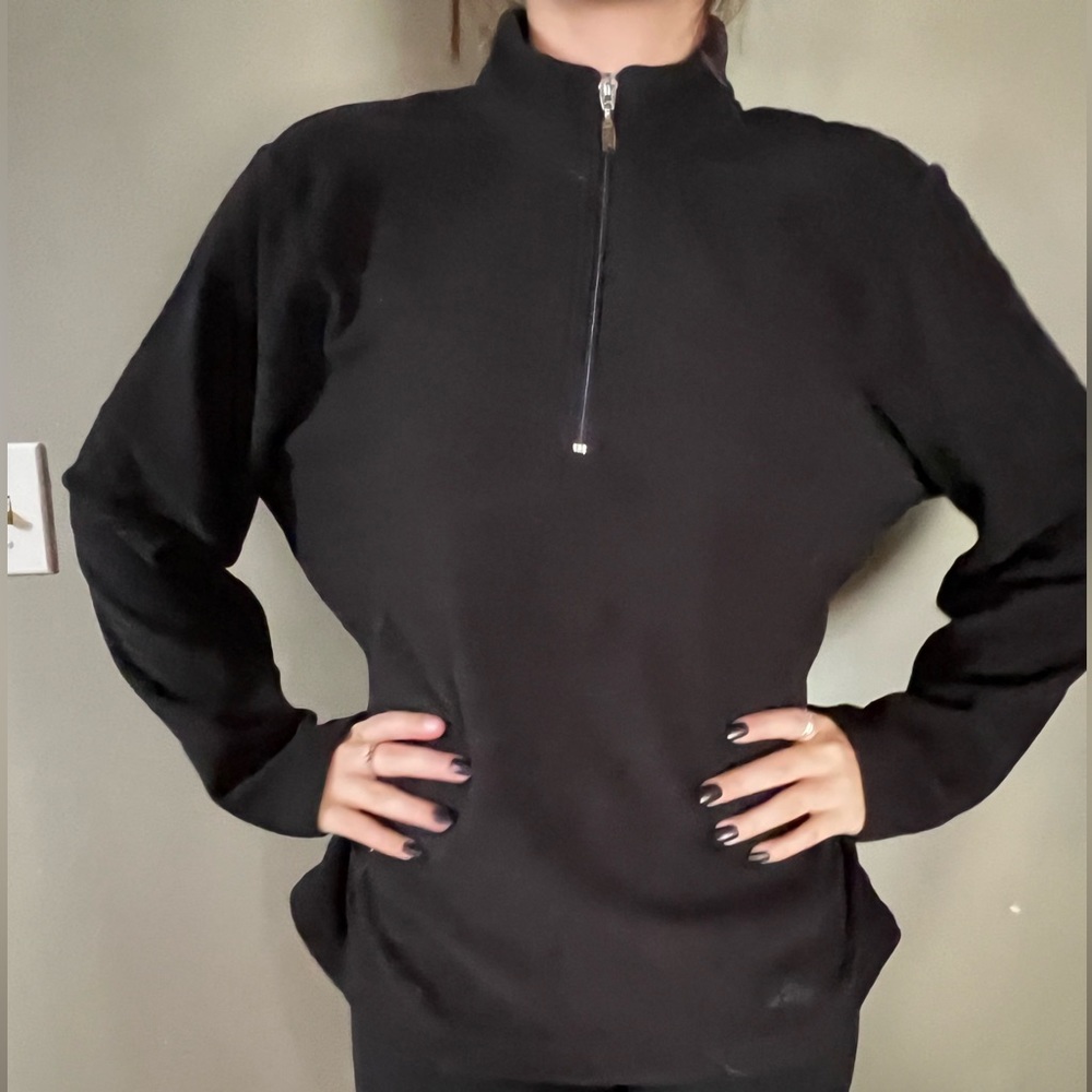 Athletech black fleece pullover, size XL